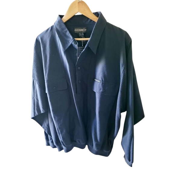 Members Only Dead Stock Navy Blue Pullover Jacket Shirt New With Tags Size 1X - Picture 1 of 6